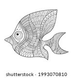 zentangle fish decorative... | Shutterstock .eps vector #1993070810