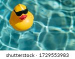 Yellow Rubber Duck Floating On...