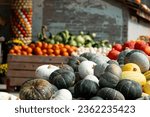 Small photo of A colorful display of pumpkins at a vibrant pumpkin patch market, offering a bountiful harvest and autumn charm. From edible to decor pumpkins only.