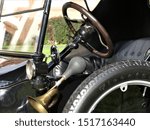 Small photo of Kunin, Czech Republic - 09-28-2019: 9th St. Wenceslas Ride ("Svatovaclavska vyjizdka"). Ford T Roadster (1924) at the car exhibition before the start in the park of Chateau Kunin.