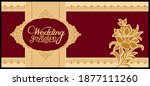 indian wedding invitation card... | Shutterstock .eps vector #1877111260