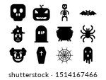 halloween icon set  cartoon... | Shutterstock .eps vector #1514167466