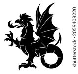 black vector heraldic basilisk... | Shutterstock .eps vector #2059408220