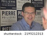 Small photo of Victoria, BC, Canada - August 28th, 2022: Conservative Party of Canada leadership candidate and MP for Carleton Pierre Poilievre meets supporters at a stop on his leadership campaign