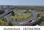 Small photo of panoramic aerial view of (aiims) All India Institute Of Medical Science roundabout, shoot 21 march 2019 at New Delhi India.