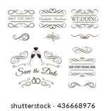 vintage ornaments   collection... | Shutterstock .eps vector #436668976