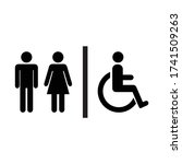 toilet icon  restroom sign ... | Shutterstock .eps vector #1741509263