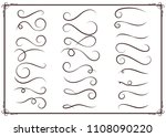 set of hand drawn elements... | Shutterstock .eps vector #1108090220