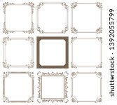 set of decorative frame in... | Shutterstock .eps vector #1392055799