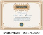 certificate or diploma vintage... | Shutterstock .eps vector #1512762020