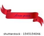 ribbon banner isolated on white ... | Shutterstock .eps vector #1545154046