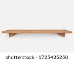 empty wooden shelf with wood... | Shutterstock .eps vector #1725435250