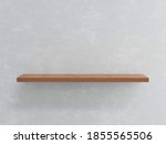 wooden shelf on concrete wall... | Shutterstock . vector #1855565506