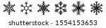 snowflake icon black ice... | Shutterstock .eps vector #1554153653