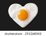 Heart Made Of Fried Egg On...