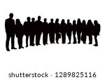 all staff together  silhouette... | Shutterstock .eps vector #1289825116