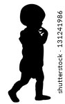 baby silhouette vector | Shutterstock .eps vector #131241986