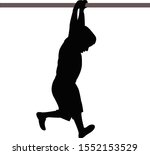 a boy hanging   playing... | Shutterstock .eps vector #1552153529