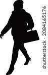 a woman walking body silhouette ... | Shutterstock .eps vector #2084165176