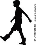 a boy walking body silhouette... | Shutterstock .eps vector #2119826303