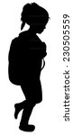back to school kid silhouette  | Shutterstock .eps vector #230505559