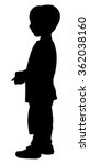 a boy silhouette vector  | Shutterstock .eps vector #362038160