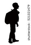 back to school kid silhouette  | Shutterstock .eps vector #521321479