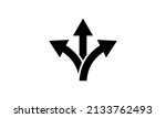 direction symbols. arrow three... | Shutterstock .eps vector #2133762493