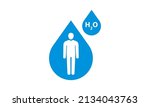 percentage water in human body  ... | Shutterstock .eps vector #2134043763
