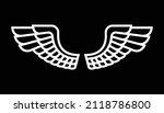line art bird angel fly wings... | Shutterstock .eps vector #2118786800