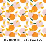 orange fruit design pattern... | Shutterstock .eps vector #1571813620
