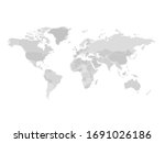 high detailed world map in... | Shutterstock .eps vector #1691026186