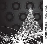 abstract christmas ball tree on ... | Shutterstock .eps vector #40579966