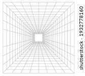 perspective grid geometry grid... | Shutterstock . vector #1932778160