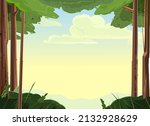 frame trees. barrels and... | Shutterstock .eps vector #2132928629