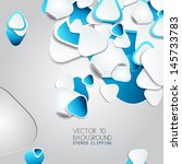 abstract 3d paper infographics | Shutterstock .eps vector #145733783