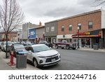 Small photo of Helena, Montana: November 10, 2021: Traffic and urban life in the downtown area of Helena, Montana. The population of Helena is 32,091.