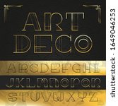 art deco font with 20 s style... | Shutterstock .eps vector #1649046253