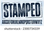 stamped texture font with a...