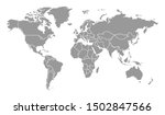 detailed gray world map... | Shutterstock .eps vector #1502847566
