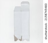 tall cardboard box dieline flat ... | Shutterstock . vector #2158745483