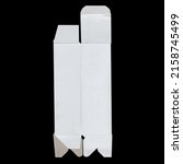 tall cardboard box dieline flat ... | Shutterstock . vector #2158745499