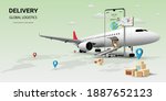online delivery service on... | Shutterstock .eps vector #1887652123