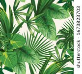 exotic tropical natural green... | Shutterstock .eps vector #1673823703