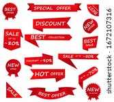 price tag and best sale ... | Shutterstock .eps vector #1672107316