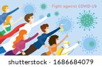 people and doctor be... | Shutterstock .eps vector #1686684079