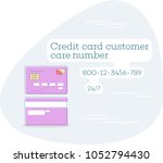 credit card customer care... | Shutterstock .eps vector #1052794430