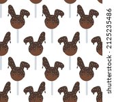chocolate lollipop with bunny... | Shutterstock .eps vector #2125235486