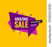 amazing sale yellow and purple... | Shutterstock .eps vector #1935321550