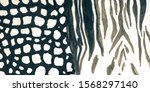 aged animal mix print. grey... | Shutterstock . vector #1568297140